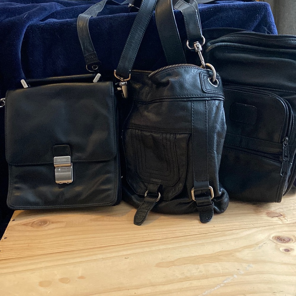3 genuine leather cross body bags*price for all 3*